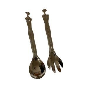 Carrol Boyes Figural Salad Servers – Male & Female Nude | 10.5”